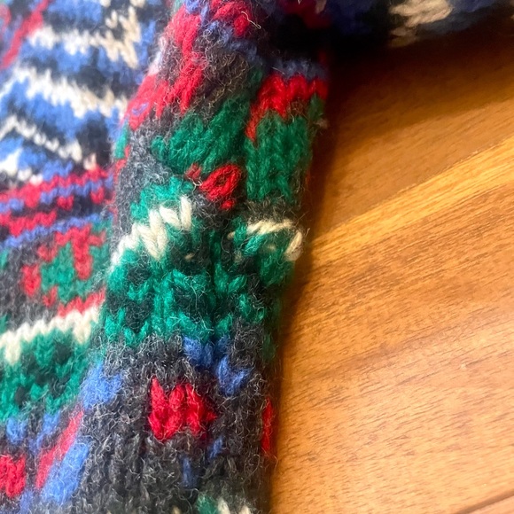 Vintage 1980’s Robert Stock Mens Shetland 100% Wool Ski Sweater, XL - Picture 8 of 8